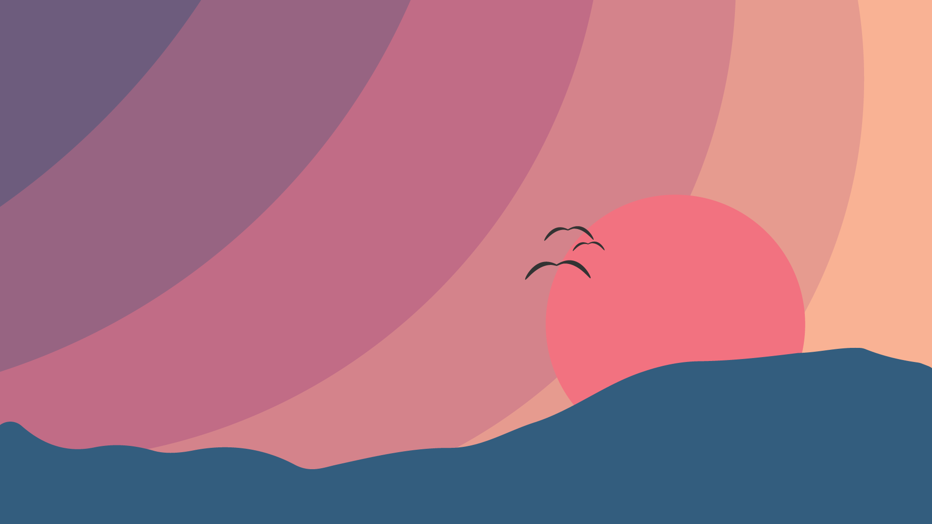 Background Wallpaper 4K - Minimalist Sunset